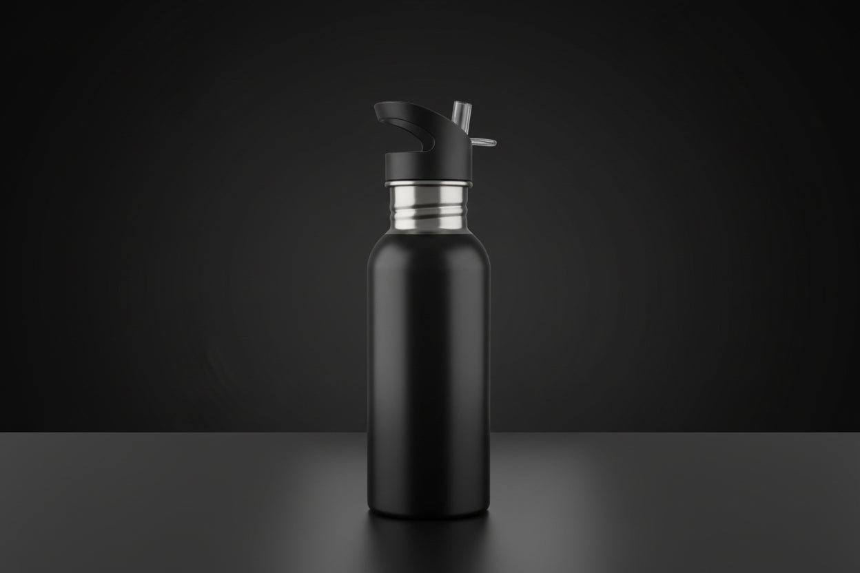 Edelstahl-Trinkflasche mit Lasergravur, personalisiert – Precision Cut Studio Freiburg