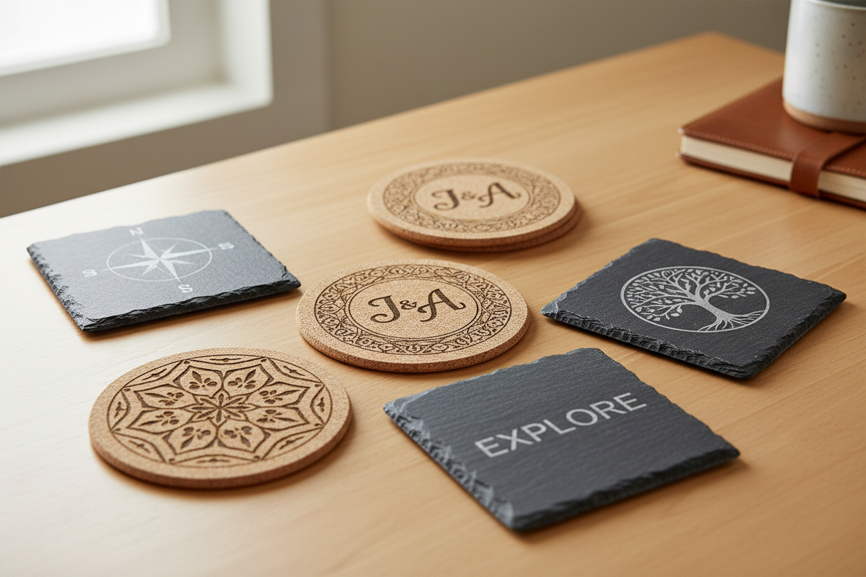 Untersetzer mit Lasergravur