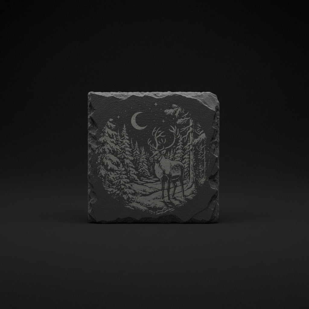 Schieferplatte mit Gravur personalisiert - Untersetzer Schiefer graviert
