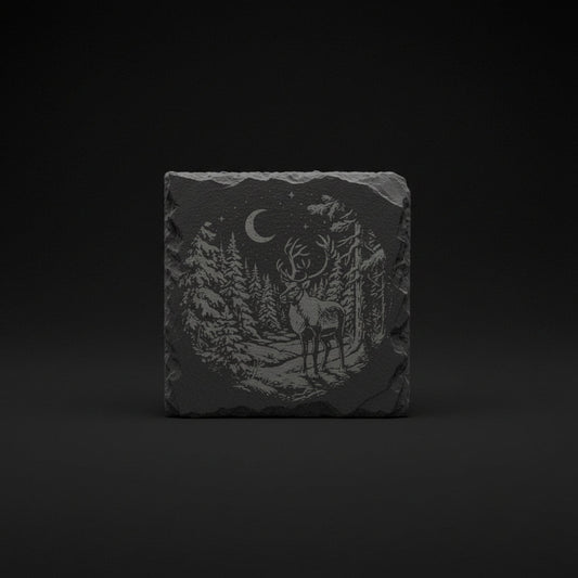 Schieferplatte mit Gravur personalisiert - Untersetzer Schiefer graviert
