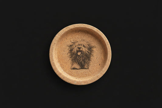 Bild 2: Lasergravur auf Kork-Untersetzer, kontrastreich eingraviert