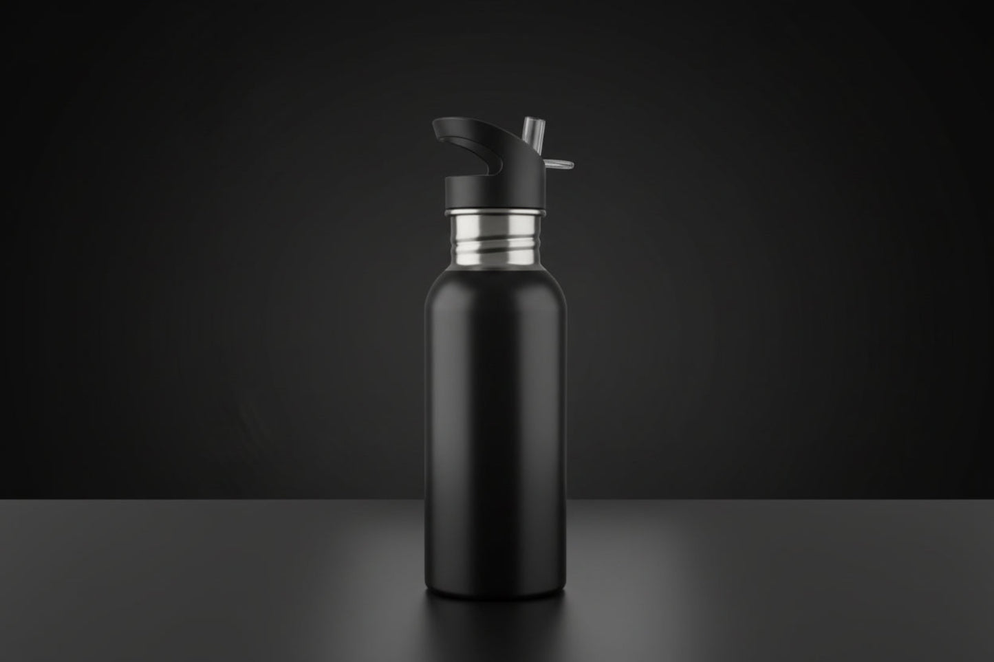 Personalisierte Edelstahl-Trinkflasche mit Lasergravur – Seitenansicht