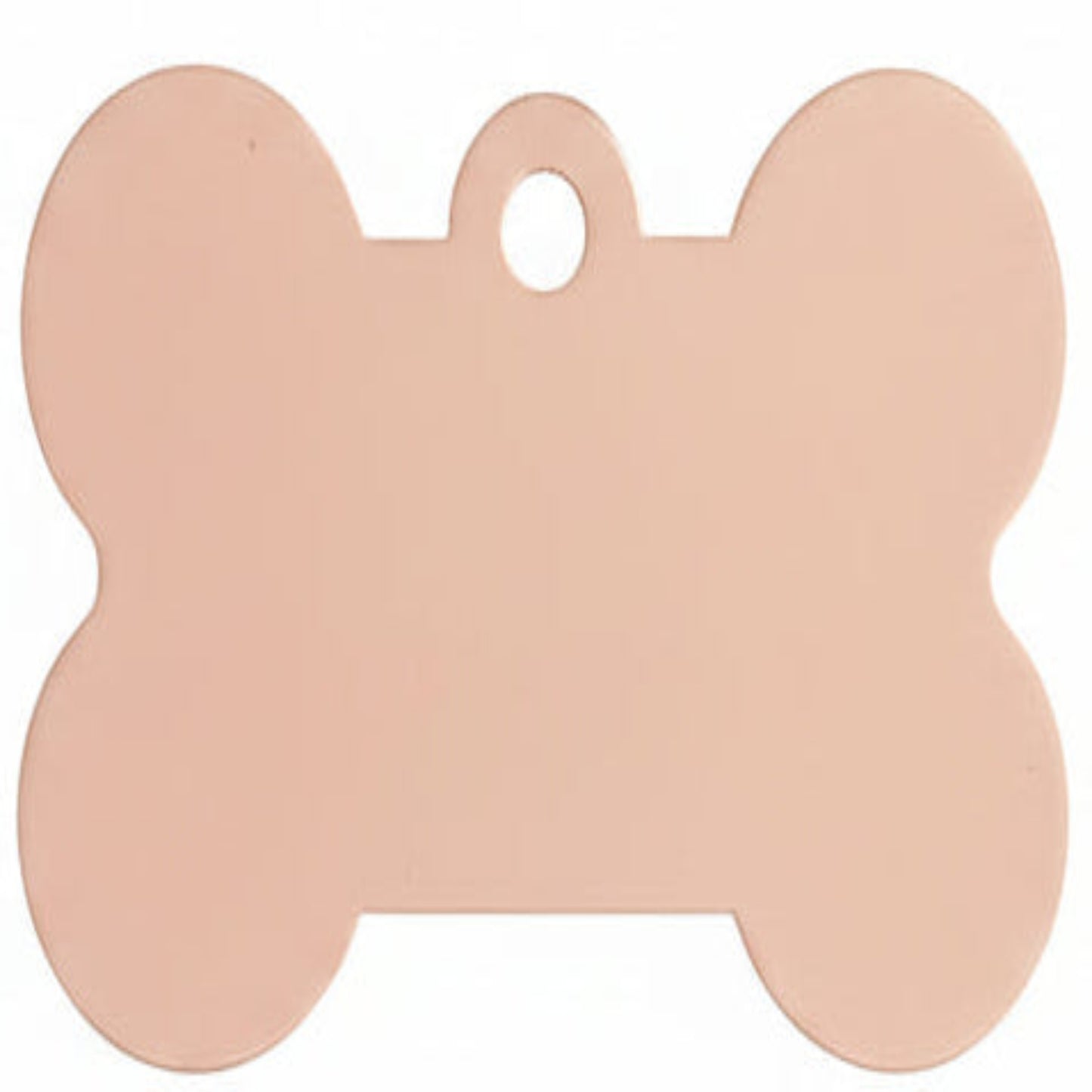 Metall-Anhänger in Knochenform in roséfarbener Ausführung mit glatter Oberfläche