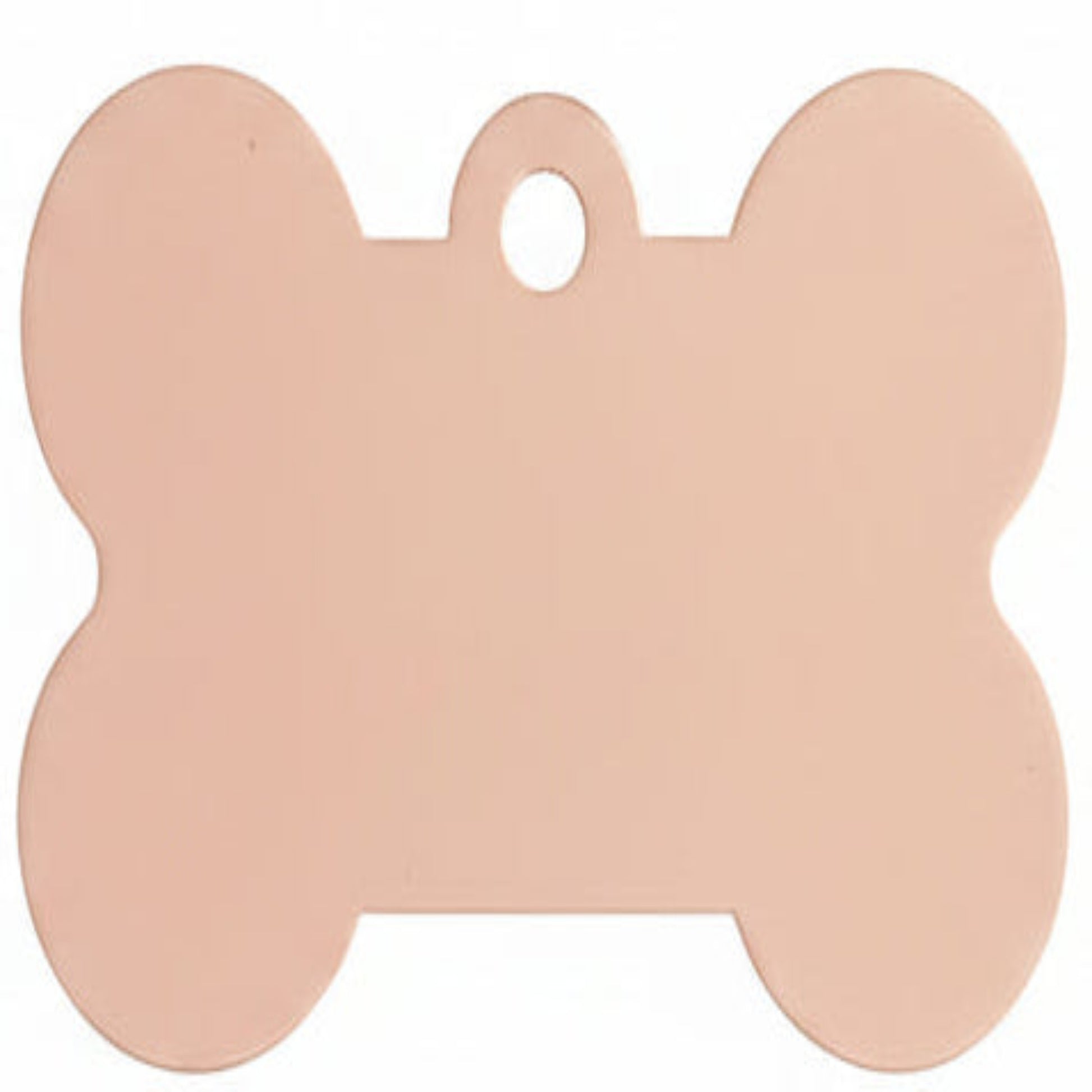 Metall-Anhänger in Knochenform in roséfarbener Ausführung mit glatter Oberfläche