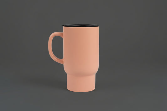 Mug en porcelaine personnalisé avec gravure et couvercle
