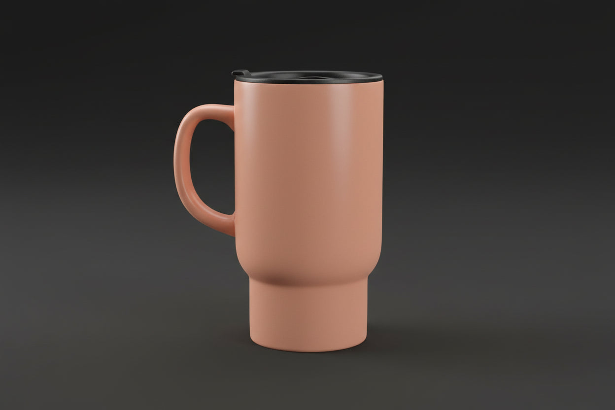 Personalisierter Porzellanbecher mit Gravur und Deckel