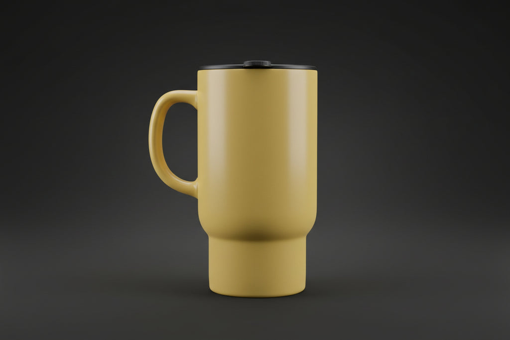 Personalisierter Porzellanbecher mit Gravur und Deckel