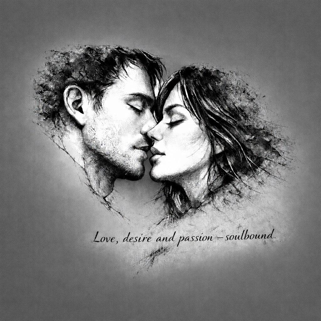 Schlüsselanhänger Edelstahl graviert - "Love Desire and Passion" Englisch