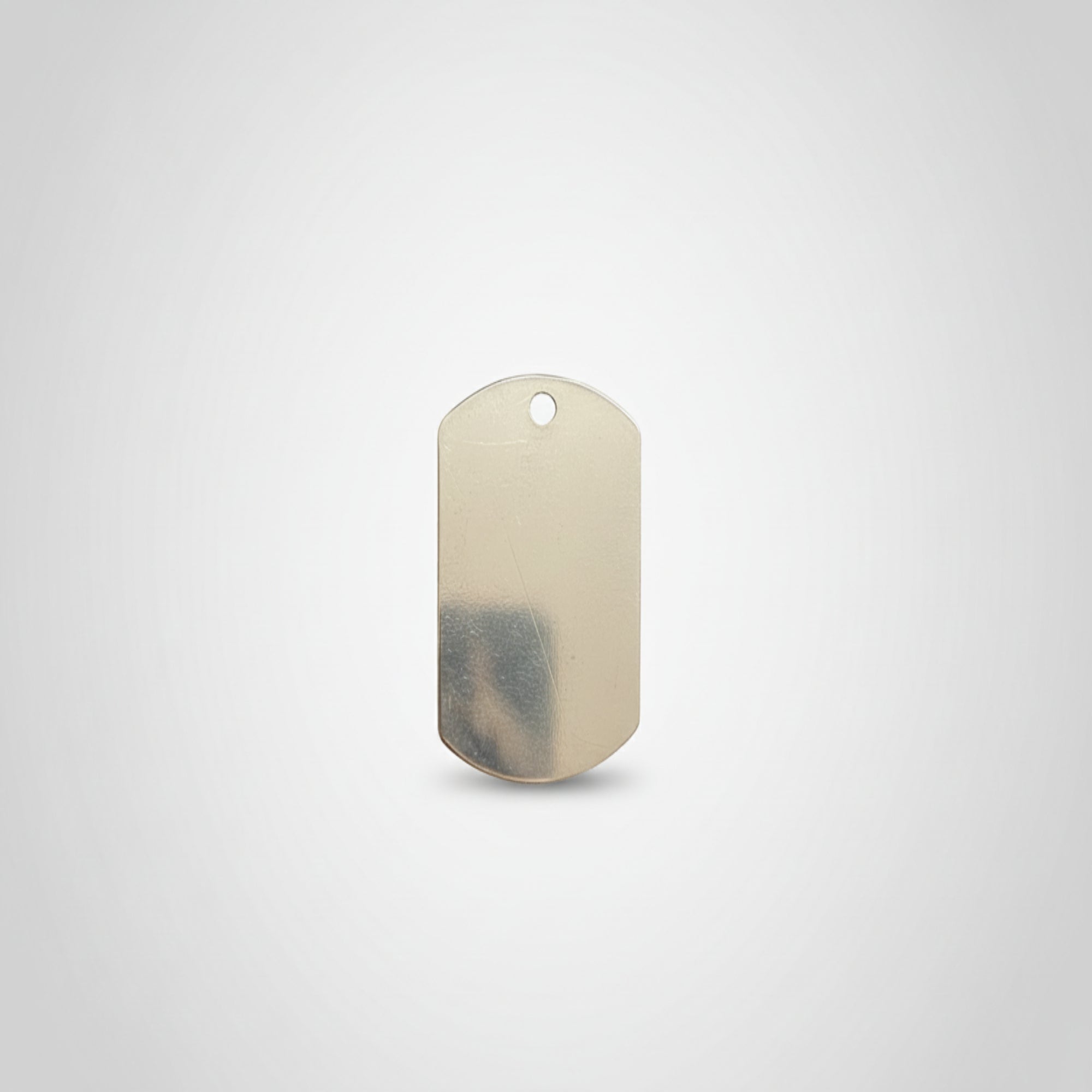 Personalisierte Edelstahl-Erkennungsmarke mit Textgravur