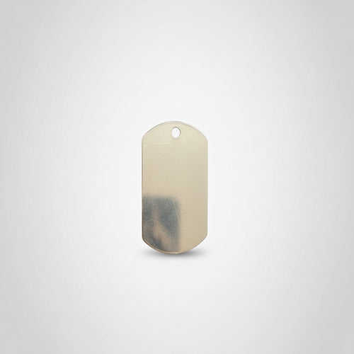 Personalisierte Edelstahl-Erkennungsmarke mit Textgravur