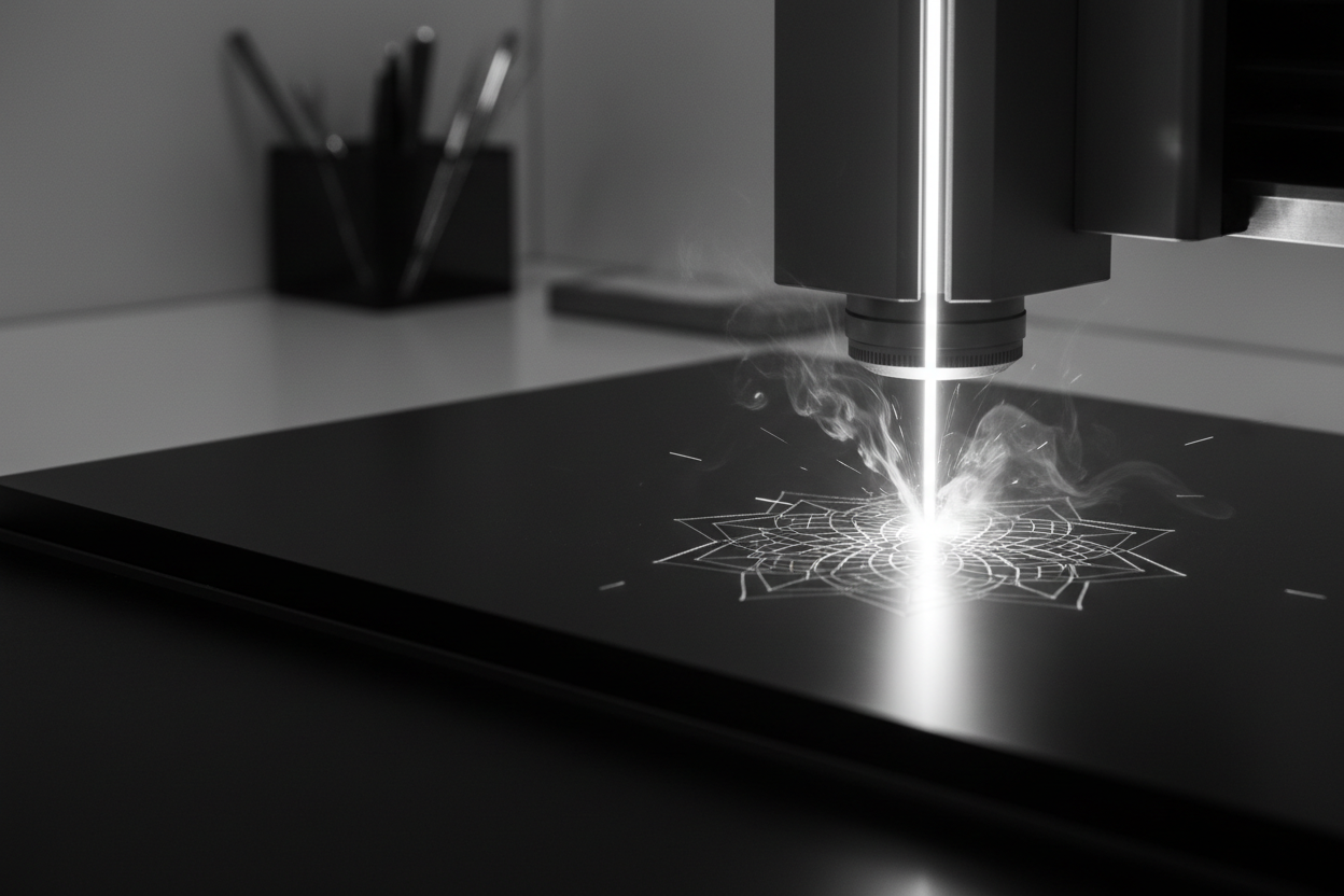 Hero Banner - Lasergravur Nahaufnahme