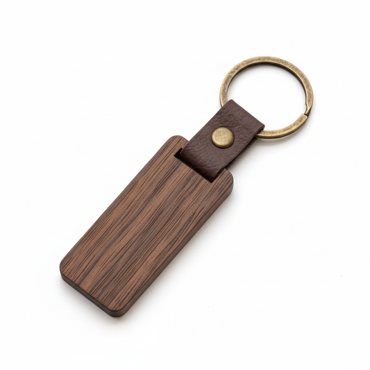 Holz-Schlüsselanhänger ohne Gravur
