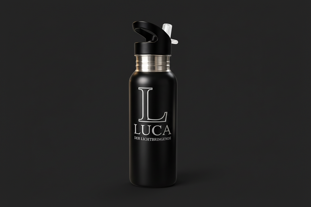 Personalisierte Trinkflasche mit Lasergravur - LUCA