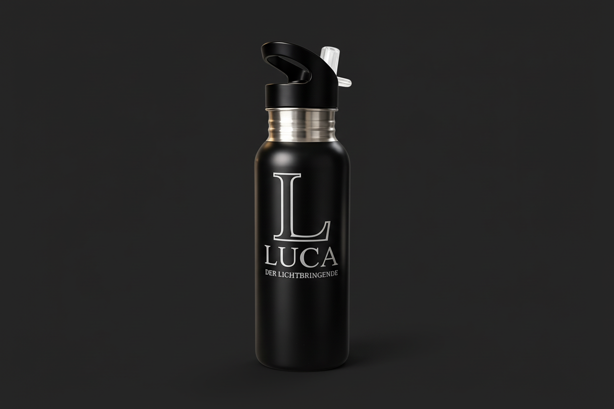 Personalisierte Trinkflasche mit Namensgravur LUCA
