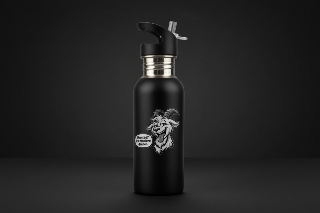 Edelstahl-Trinkflasche mit Lasergravur, personalisierbar mit Namen oder Motiven