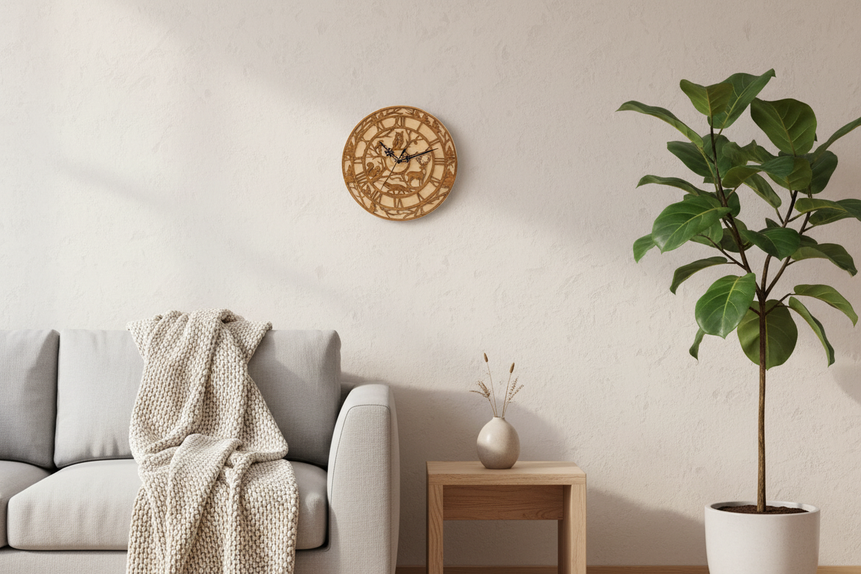 Personalisierte Wanduhr aus Holz, dekorativ